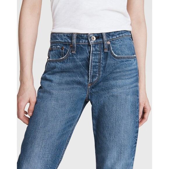 Rag & Bone Rosa Mid-Rise Boyfriend Jeans Clover - 25 - Picture 5 of 7